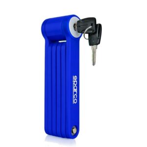 CANDADO PLEGABLE DE ACERO AZUL